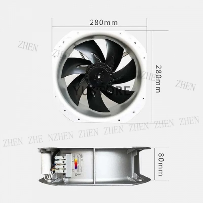 Y 신 FJ28081MAB 팬 115V 280x280x80mm