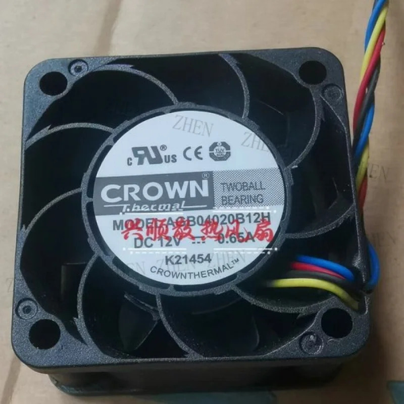 Y AGB04020B12H DC12V 0.65A 4020 4cm 4선 PWM 냉각팬
