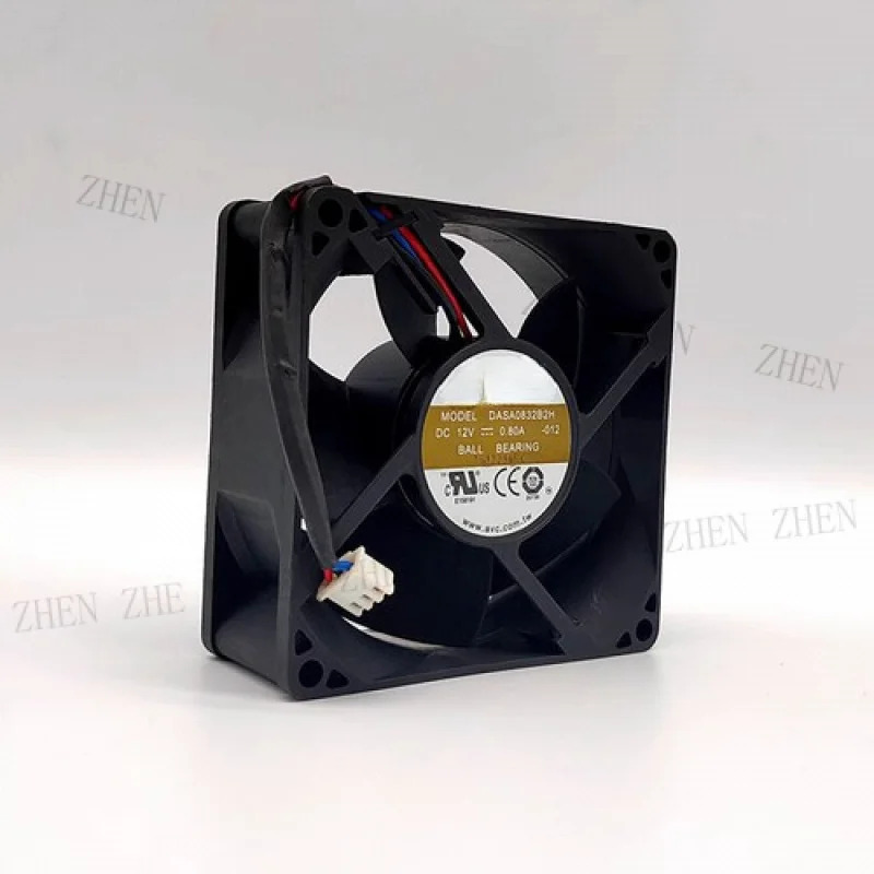 Y DASA0832B2H DC 12V 0.80A 8032 8cm 3핀 이볼 냉각팬
