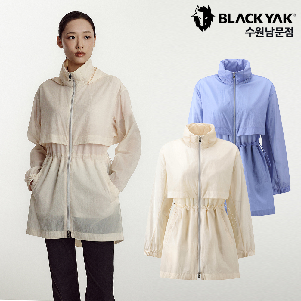 블랙야크 여성 겨울 거위털 구스 패딩 파카 벨트 포함 후드 히마 wsp 미드 다운 자켓 - 상품 이미지