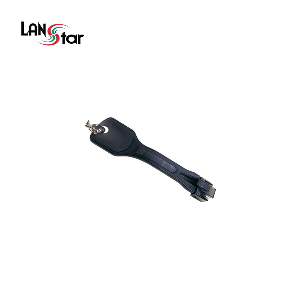 랜스타 LS-LAN1021-KEY-BK LAN 포트 잠금장치 RJ45 락키 검정 커넥터 제외 - 상품 이미지