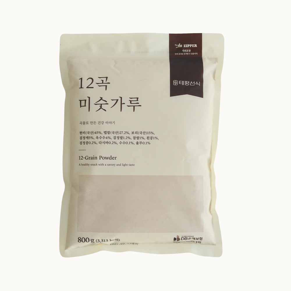태평선식 간편 아침식사 간식 12곡미숫가루 대용량 800g - 상품 이미지