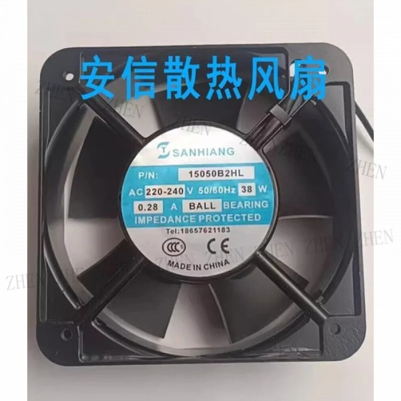 Y FOR SANHIANG 15050B2HL AC220V-240V 38W 0.28A 볼 쿨링 팬