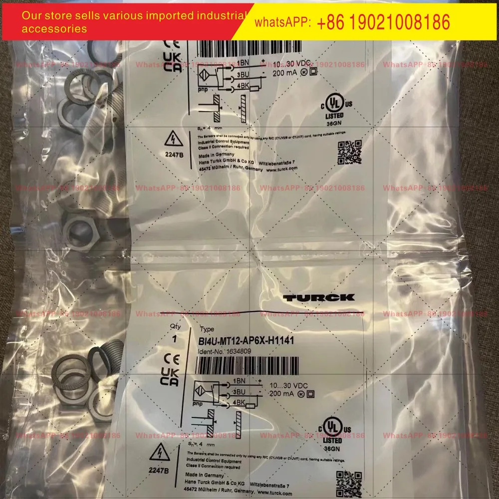 오리지널 투르크 BI8U-MT18-AP6X-H1141 솔더 유도형 PNP 스위치