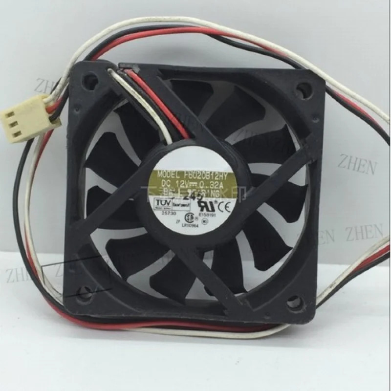 Y F6020B12HY DC12V 0.32A 6CM 6020 3핀 냉각팬