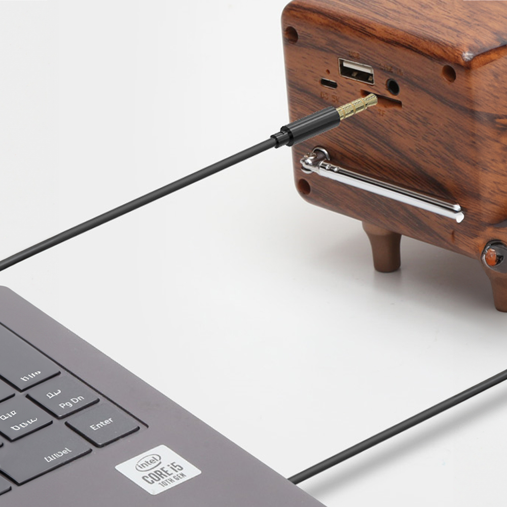 브리츠 휴대용 엔틱 레트로 스테레오 블루투스 스피커 V5.4 무드램프 라디오 USB AUX 이미지 6