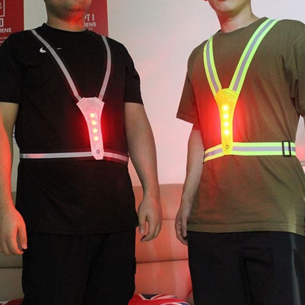 발광 led 안전 조끼 반사형 야간 반사 조끼 작업복 야광 - 상세 이미지 2