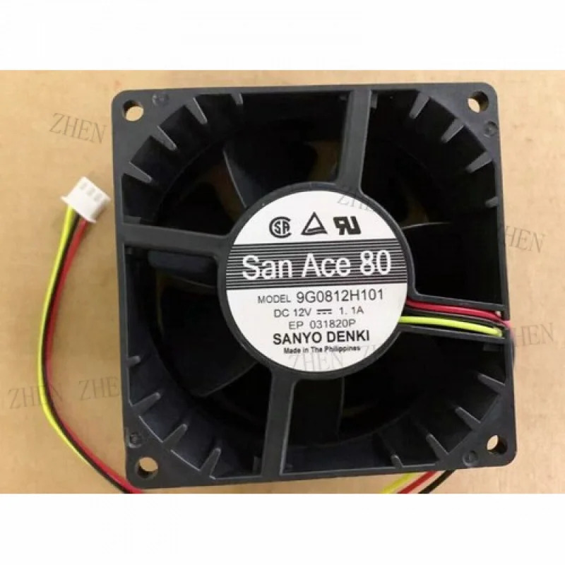 Y 9G0812H101 서버 냉각팬 DC12V 1.1A 8CM 3핀
