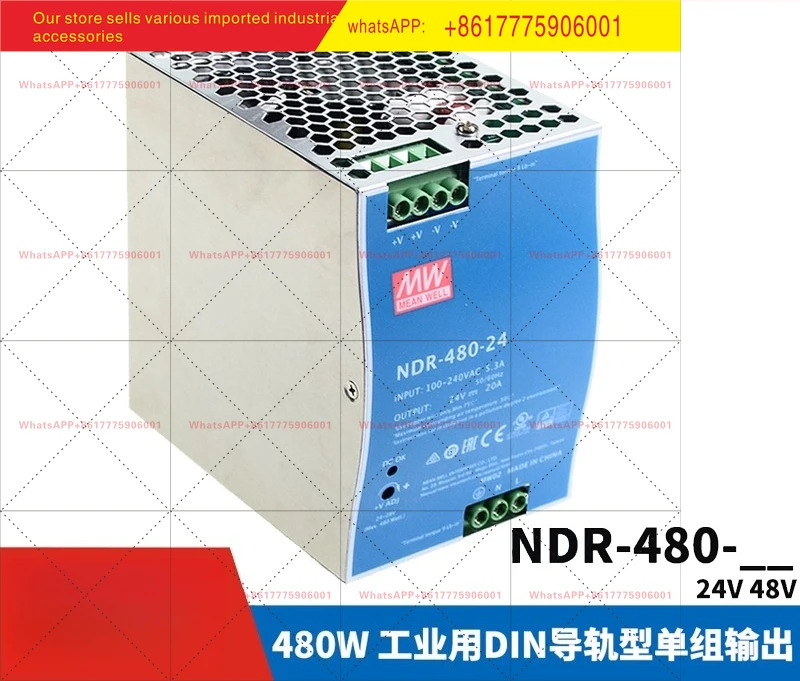 NDR-480 Mingwei 22024/48V로 변환하는 레일 20A 스위칭 전원공급장치 DRP 변압기 PLC 드라이브 산업 제어