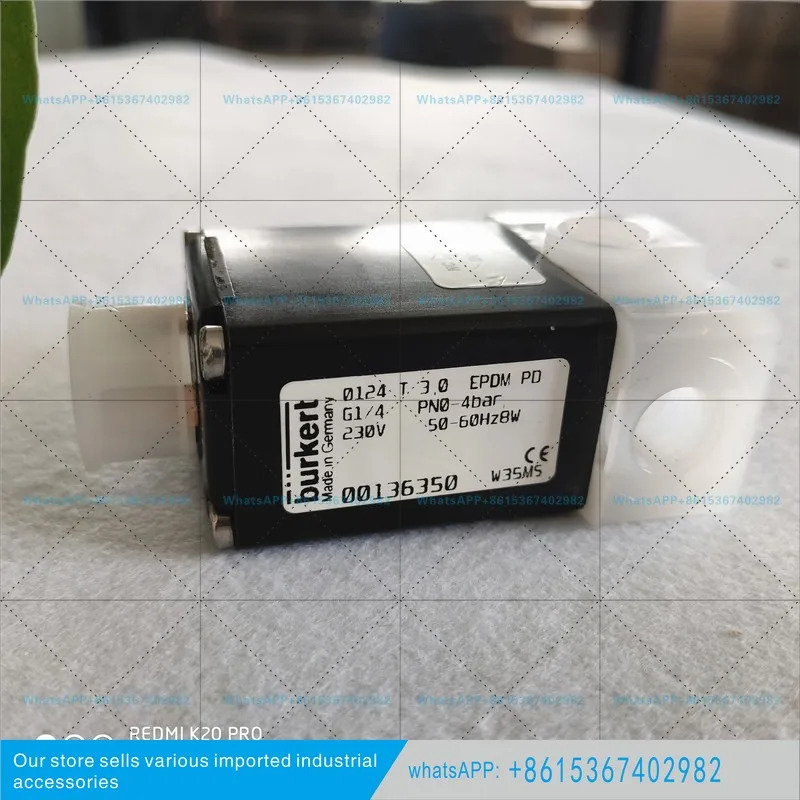 BURKERT 0124 A 4.0 E 삼방향 부식 방지 솔레노이드 밸브 24VDC 8W 포장
