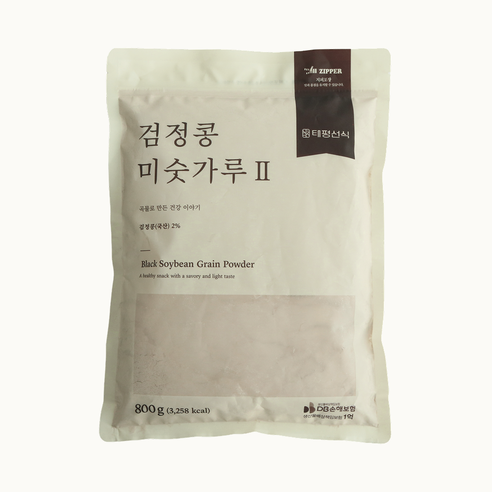 검정콩 미숫가루 서리태 간편한 식사대용식 지퍼백 대용량 800g - 상품 이미지