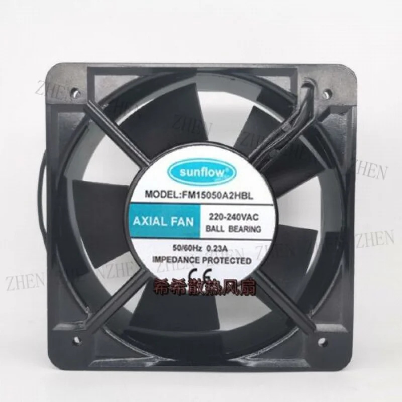 Y 썬플로우 팬 FM15050A2HBL AC220V 15050 15CM 2선 알루미늄프레임 팬용