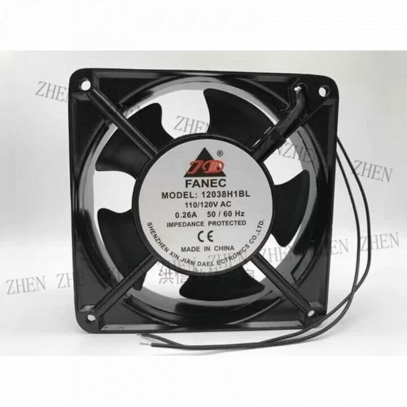 Y for JD 12038H1BL AC110V/120VAC 0.26A 12CM 알루미늄프레임 AC 냉각팬