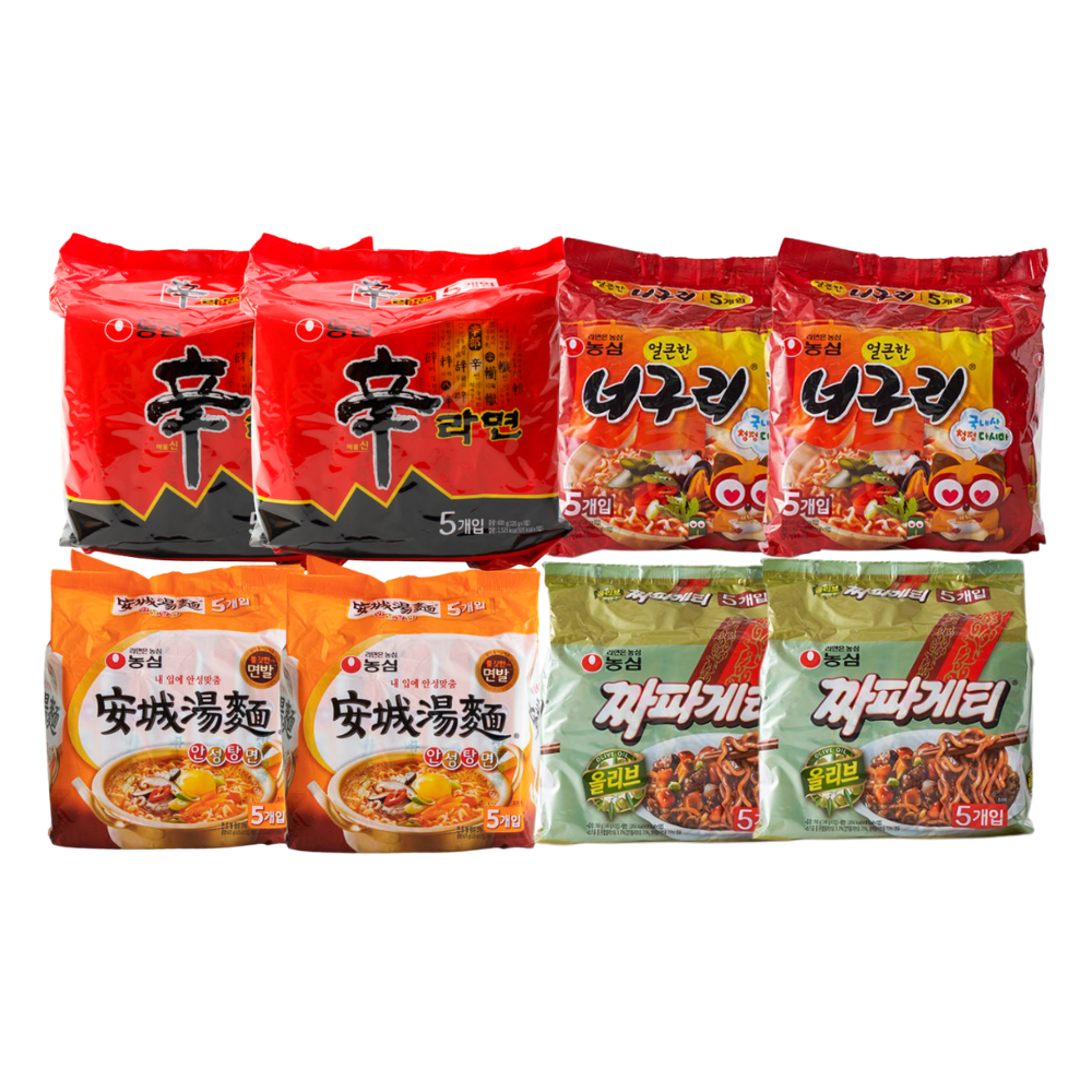 신라면(10)+안성탕면(10)+너구리(10)+짜파게티(10) (총40개) - 상품 이미지