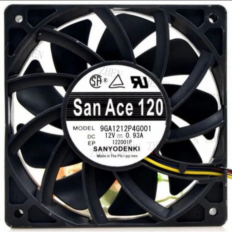 Y 팬 9GA1212P4G001 DC12V 0.93A 112CM PWM 4선 냉각팬