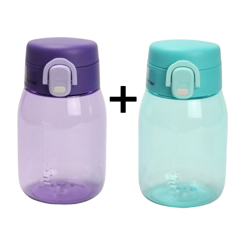타파웨어 원터치 미니 물병 세트 트라이탄 초등학생 유치원 어린이 물통 350ml 2P - 상품 이미지