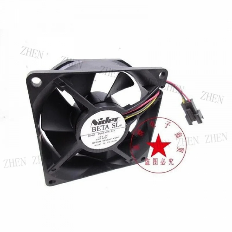 Y D08A-12BL 04B 8025 12V 0.07A 8cm 3핀 냉각팬