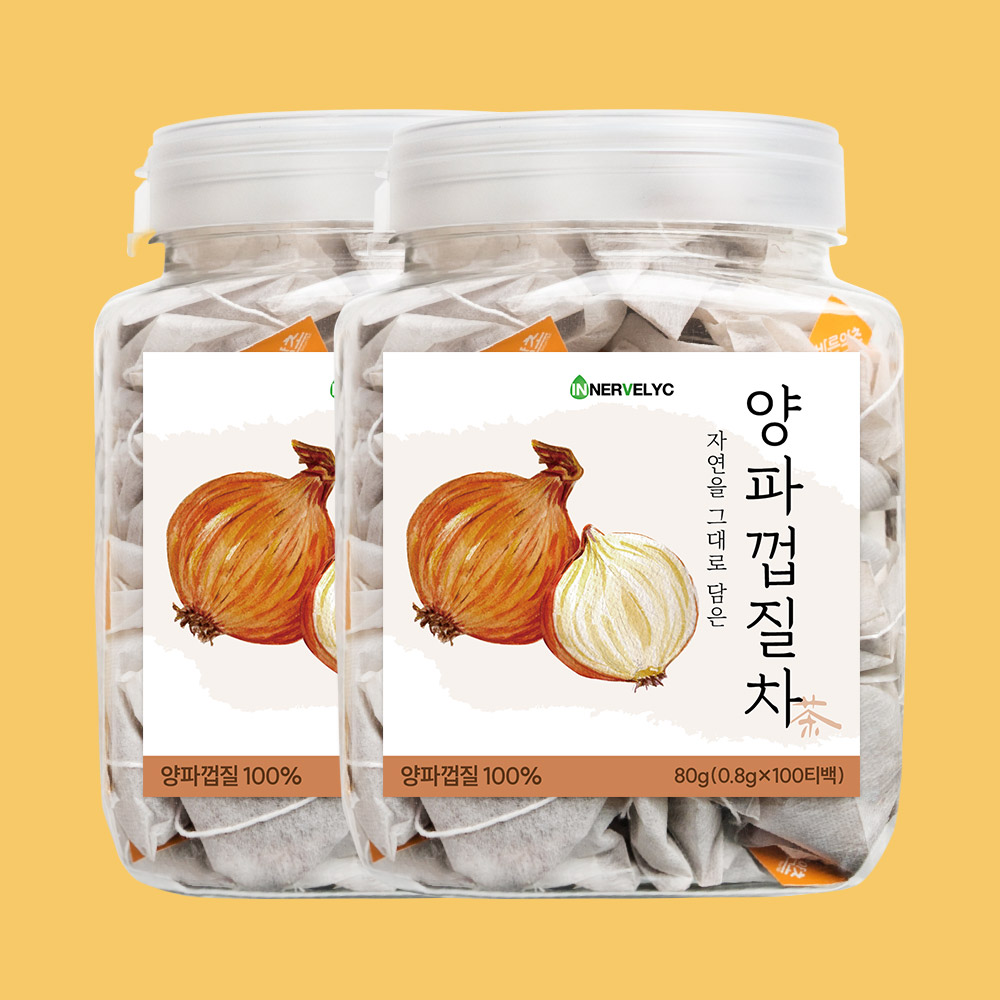 이너블릭 국산 양파껍질 차 100티백 X2통 티 효능 생분해필터 - 상품 이미지