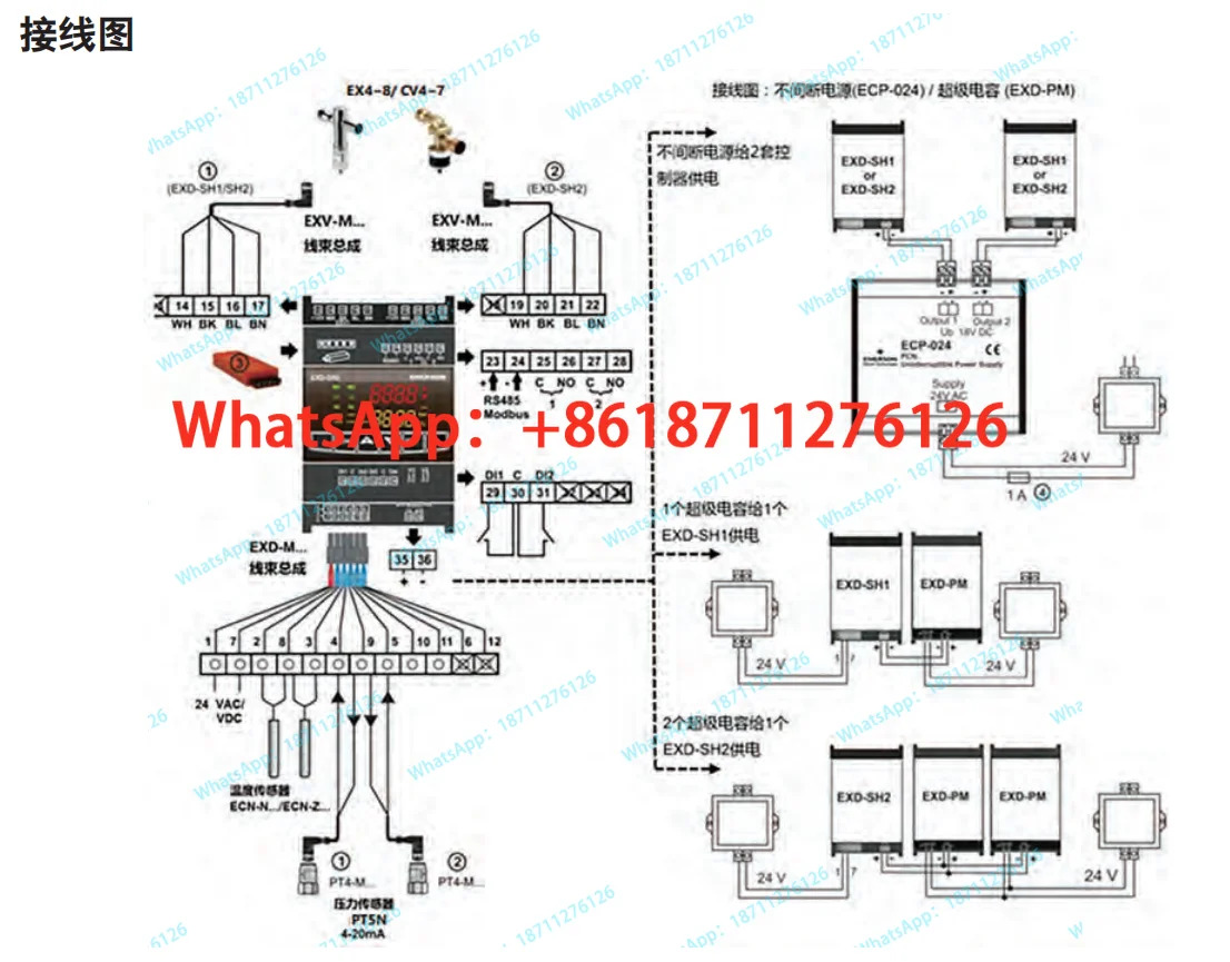 코플랜드 전자식 팽창 밸브 컨트롤러 EXD-SH1/EXD-SH2 새 오리지널