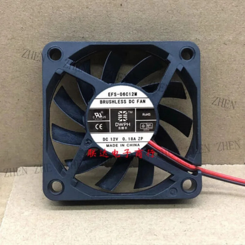 Y EFS-06C12M 6010 DC12V 0.18A 6CM 2선식 냉각팬용
