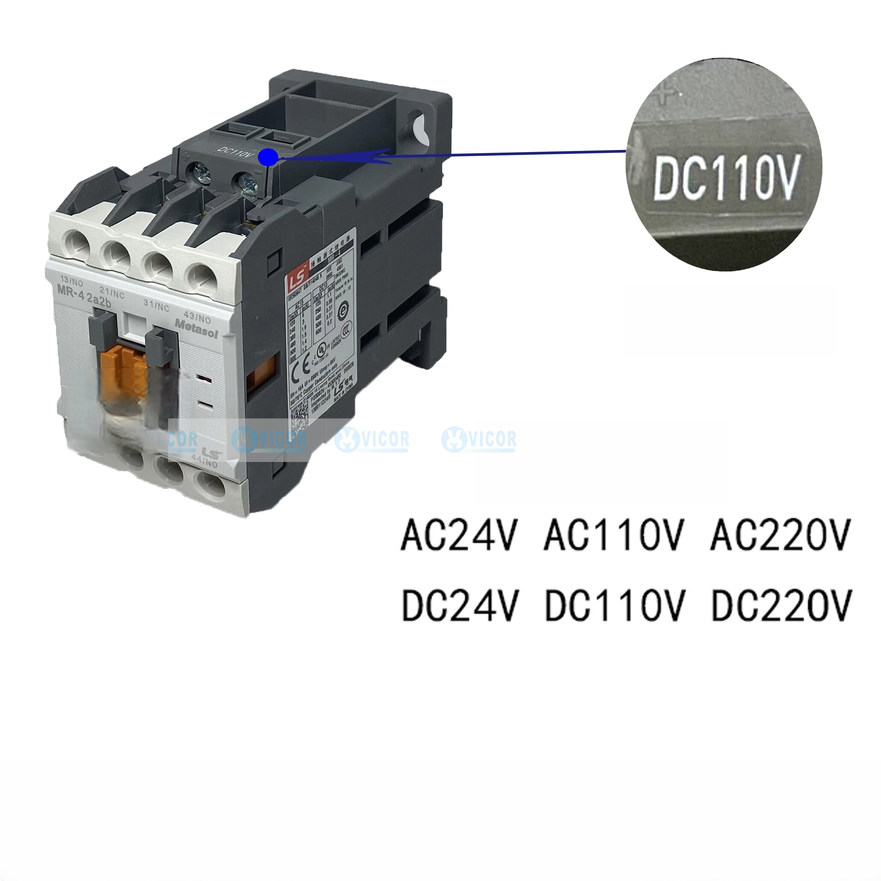 LS전기 엘리베이터 DC 접촉기 MR-4 AC110V AC220V DC24V DC110V 2A2B 3A1B 4A는 GM호환R-4D를 대체