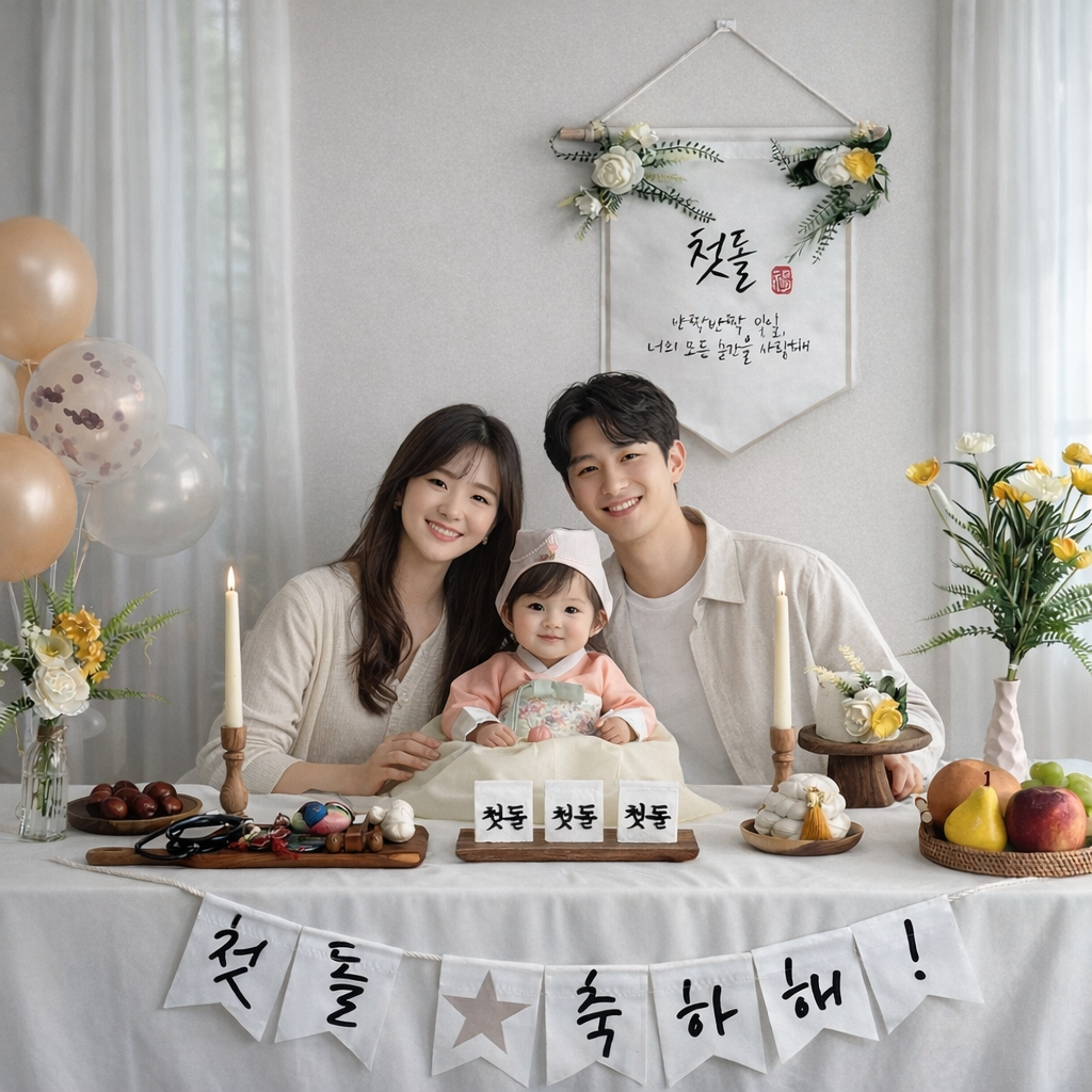 [당일발송가능] 백일상대여 아기100일 집에서 셀프 잔치상차림 소문난돌상 C01 - 상품 이미지