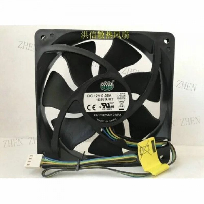 Y 1FA12025M12SPA DC12V 0.36A 12CM 4선 냉각팬