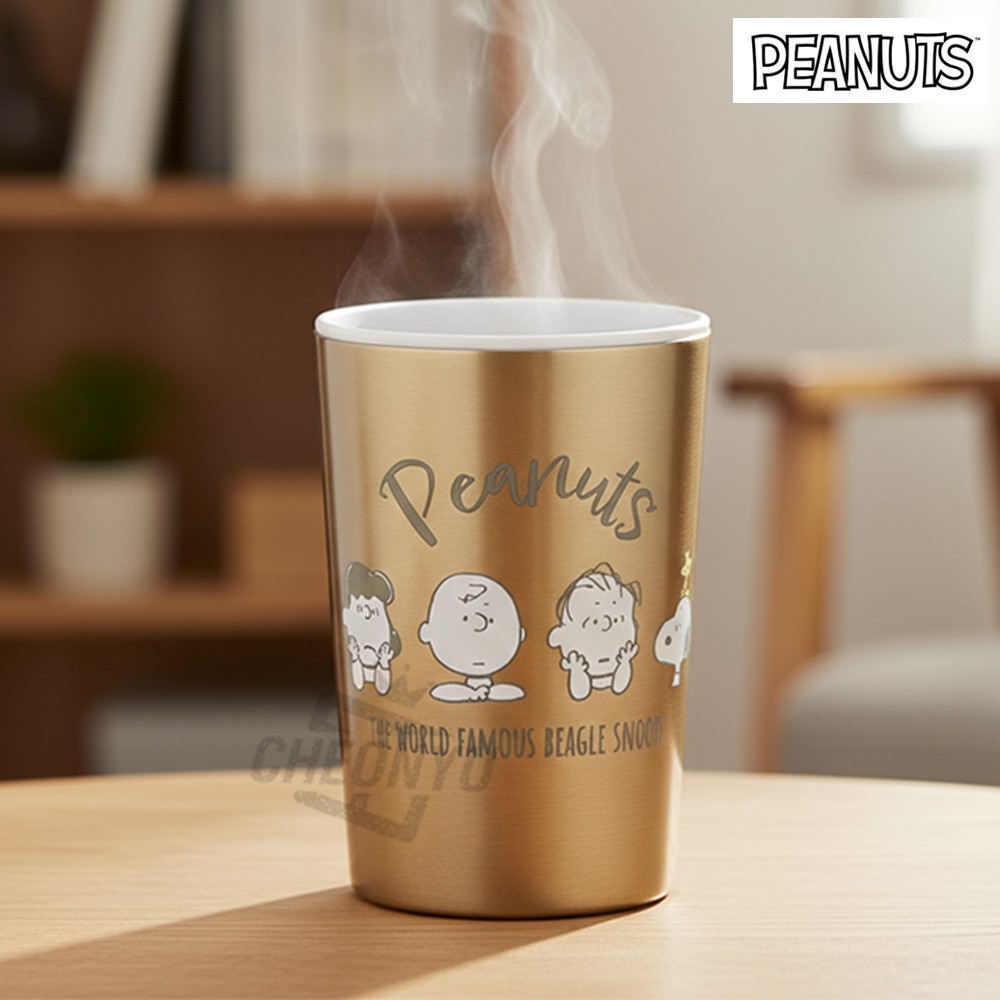 스누피 머그 컵 스텐 텀블러 400ml 캐릭터 굿즈 선물 - 상세 이미지 2