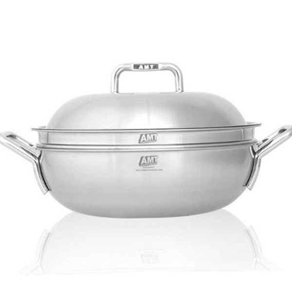 인덕션 스텐 찜 냄비 찜용 스테인리스 찜기 28cm 파티웍 요리 - 상품 이미지