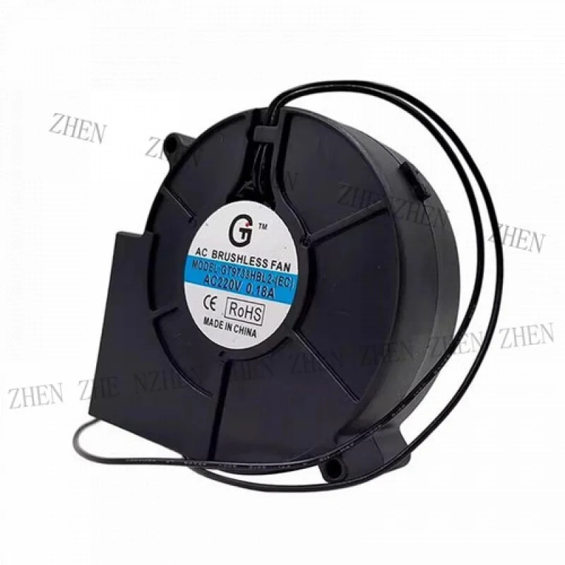 Y FOR 9733HBL2-EC AC220V 0.18A 2-와이어 블로워 터보 팬