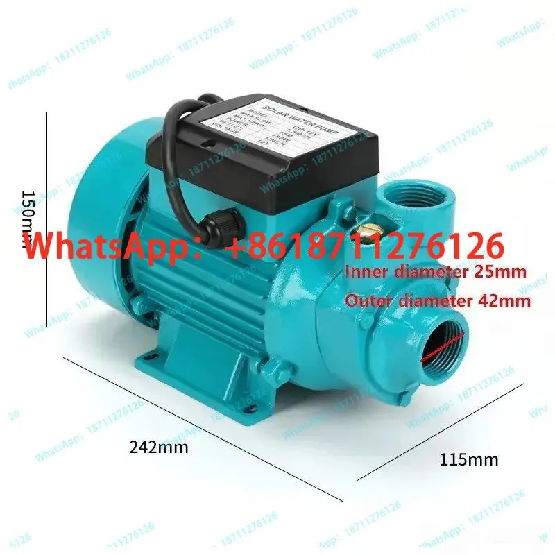 DC 12V 24V 48V 브러시드 모터 형 고압 고유량 배터리 자흡식 펌프