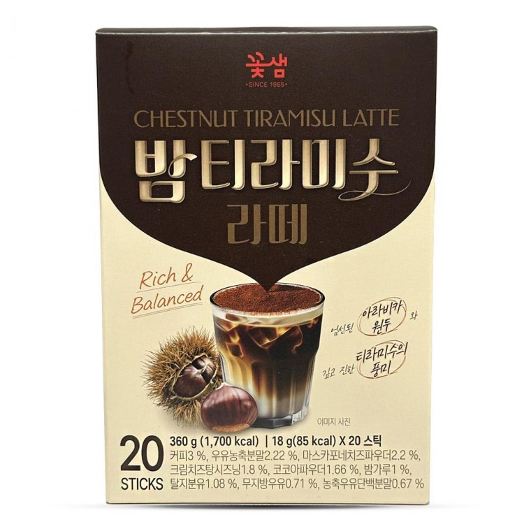 꽃샘 밤 티라미수 라떼 커피 믹스 20T 스틱 - 상품 이미지