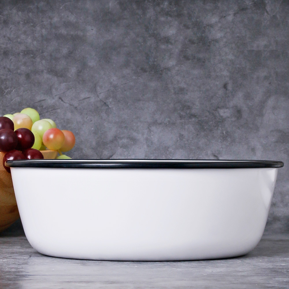 법랑 멜라민 케이크 디저트 빵 브레드 뷔페 대형 큰 샐러드 접시 22.4cm, M2348 원형볼 - 상세 이미지 2