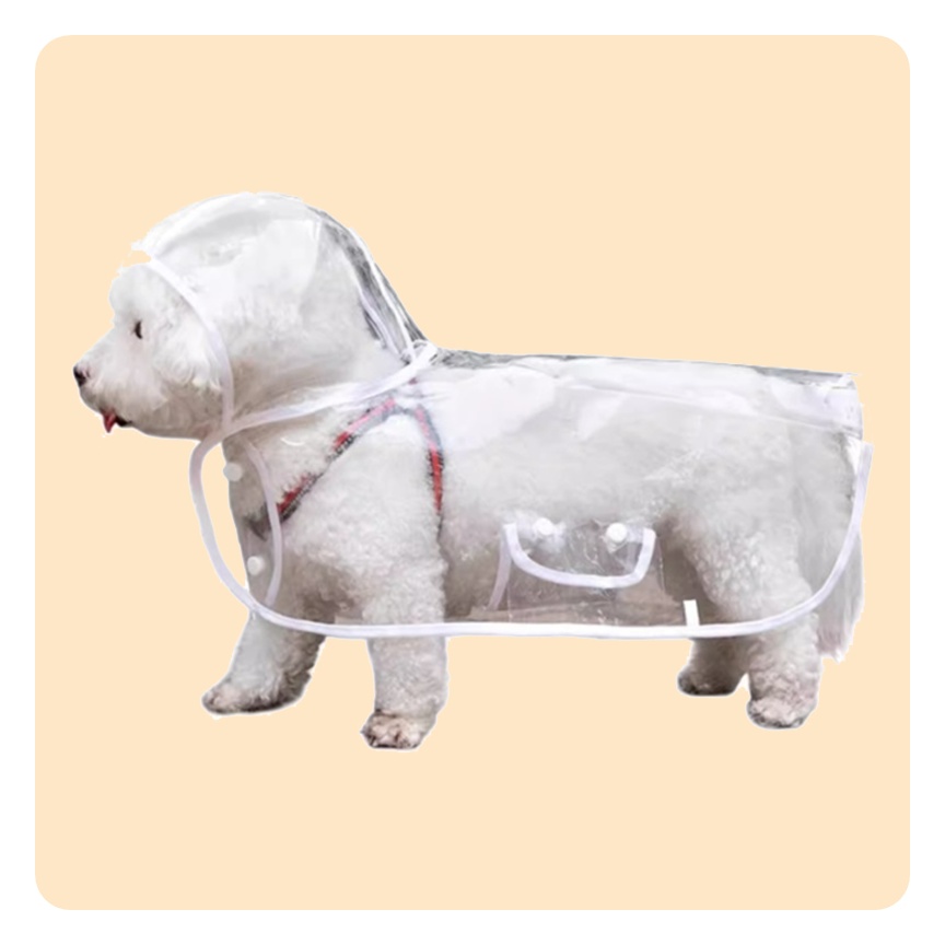 강아지 우비 바람막이 반려동물 레인코트 올인원우비 - 상품 이미지