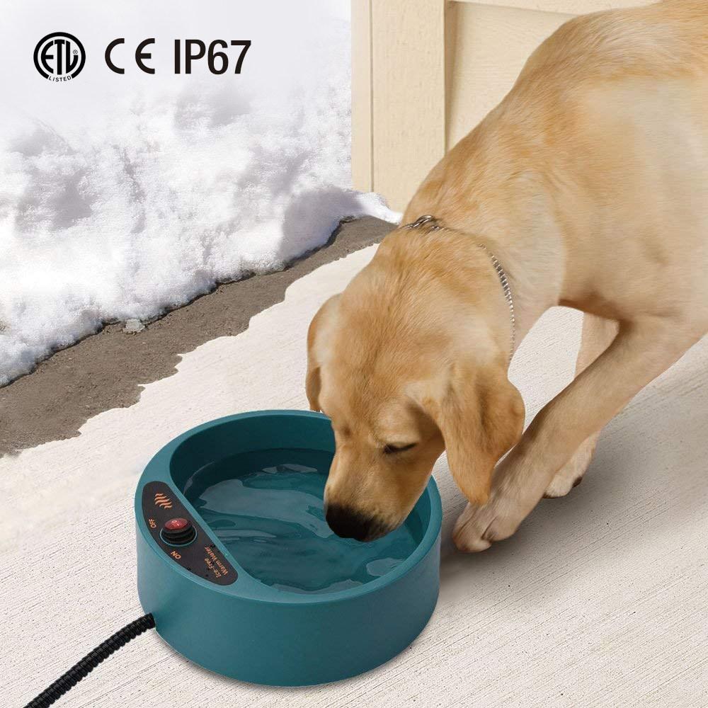 강아지 고양이 닭 보온물그릇 얼지않는 겨울물그릇 물통 딥그린 2.5L (스위치 미포함) 프리사이즈 - 상세 이미지 4
