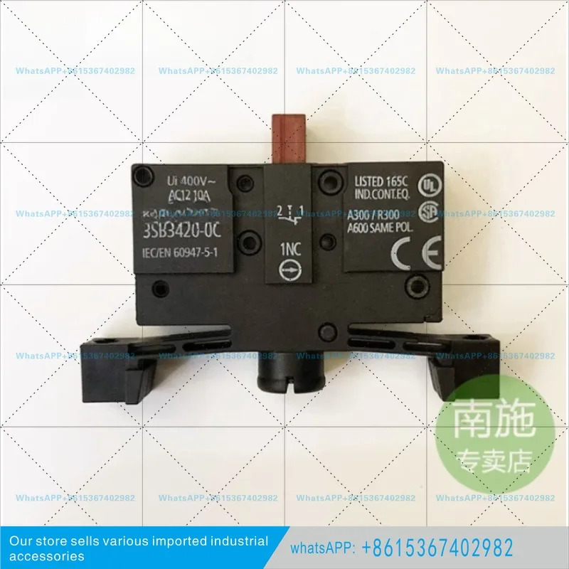푸시 버튼 스위치 보조 접점 3SB3420-0C 모듈 1NC - 상시 닫힘