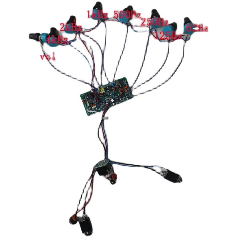 DIY 수제 베이스 기타 GE-7B 레플리카 7밴드 EQ 조절 가능싱글 블록 이펙트 보드