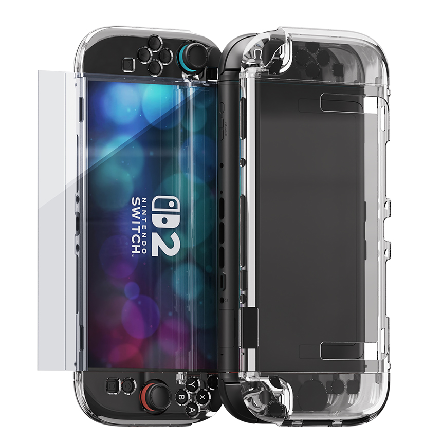 닌텐도 스위치2 케이스 강화유리 스틱 커버 3종 세트 독 호환 개선판 PC 제품 이미지