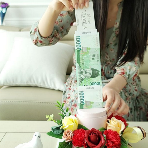 플라워 반전 용돈 상자 이벤트 부모님 용돈 선물 뽑는 현금 - 상품 이미지