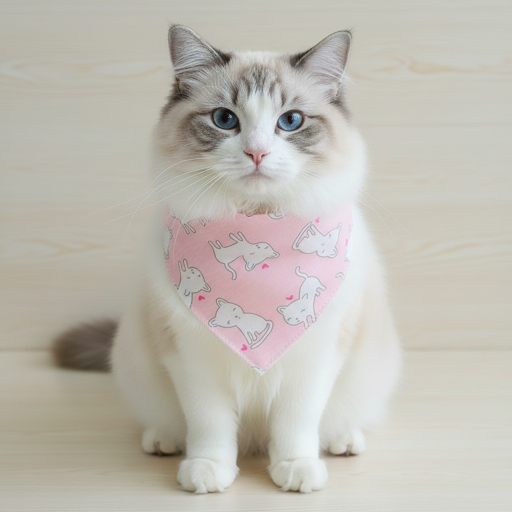 강아지 케이프 스카프 반다나 고양이 턱받이 스카프빕 면 100% 스냅 단추 이미지 7