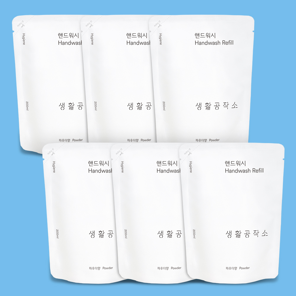 핸드워시 손세정제 리필 200ml 6개 제품 이미지