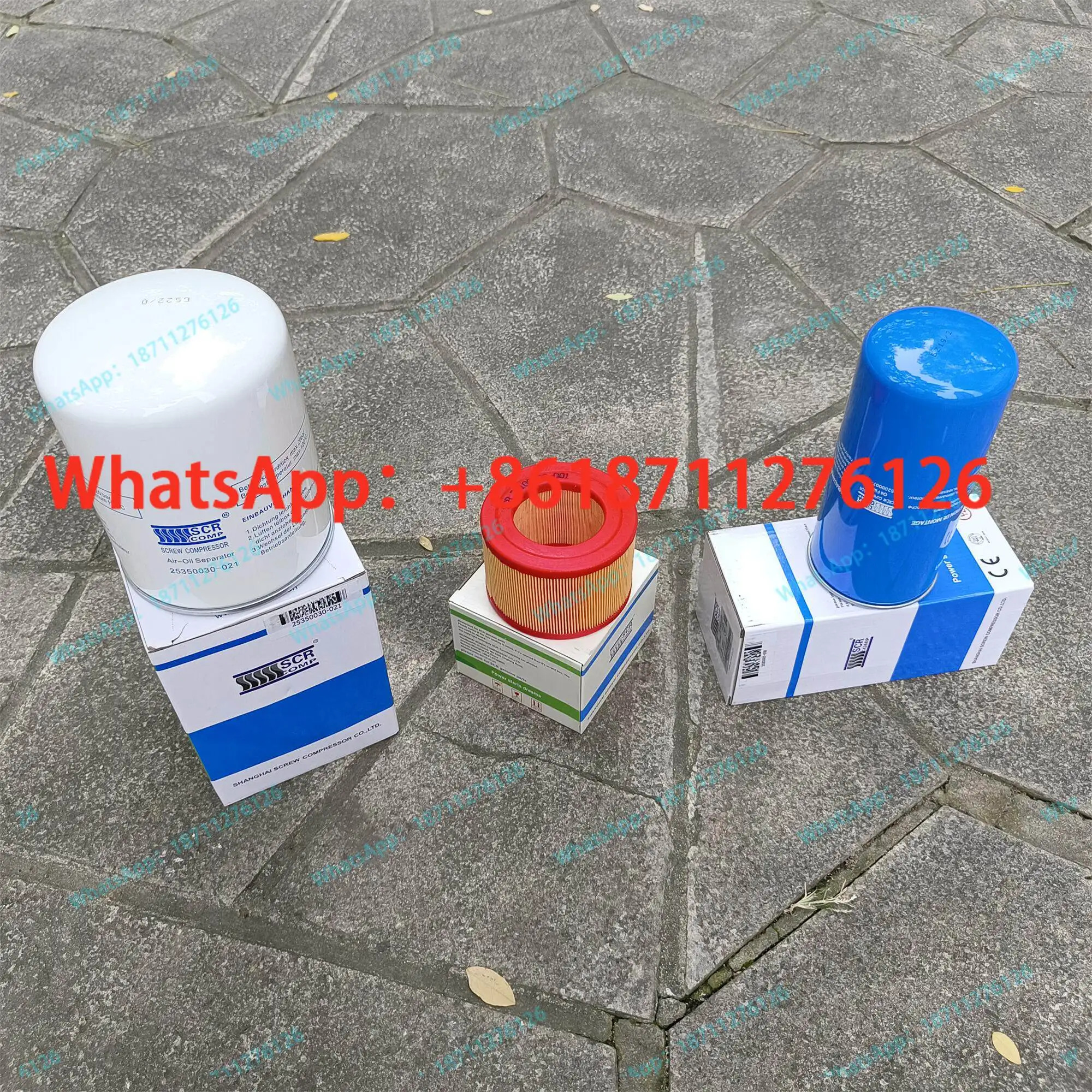 SCR15CPM 스크류 에어 컴프레서 3필터 엘리먼트 오일 필터 분리