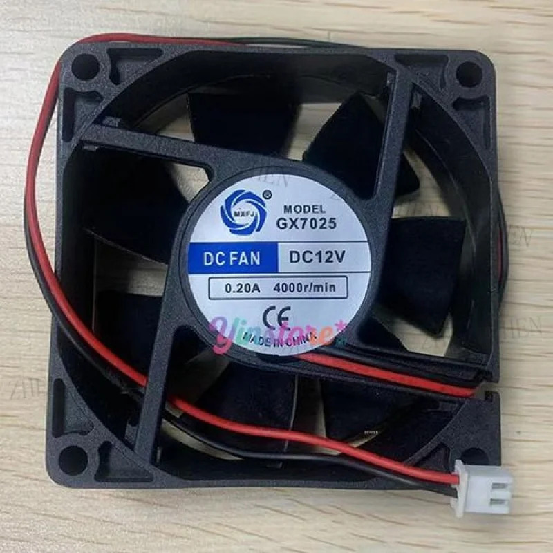 Y MXFJ GX7025 냉각팬신 7025 DC12V 0.20A 4000R/Min 7CM 2Pin