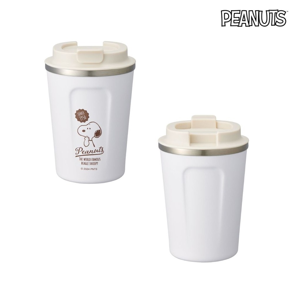 스누피 텀블러 컵 스텐 350ml 뚜껑 캐릭터 굿즈 선물 - 상세 이미지 3