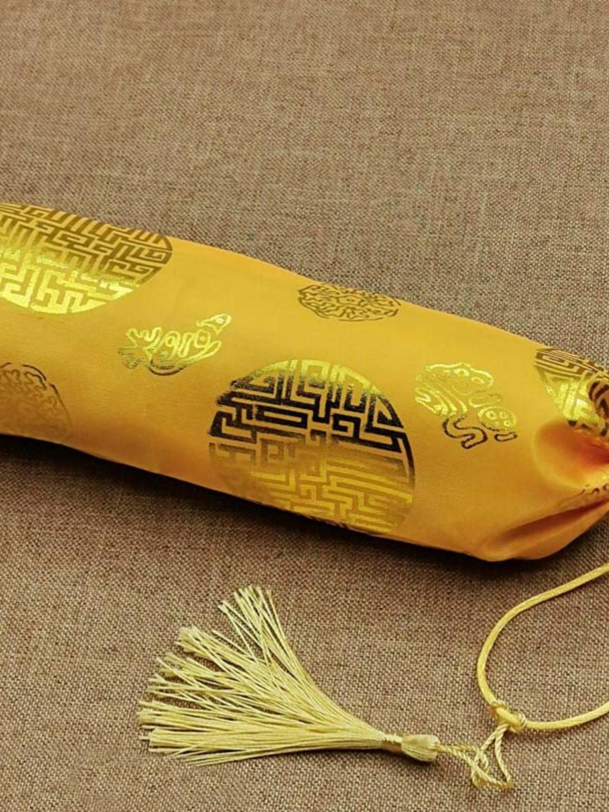 족자보관함 케이스 비단상자 작품 황룡 두루마리 35cm 블루 실버 드래곤 30x7x7cm - 상세 이미지 3