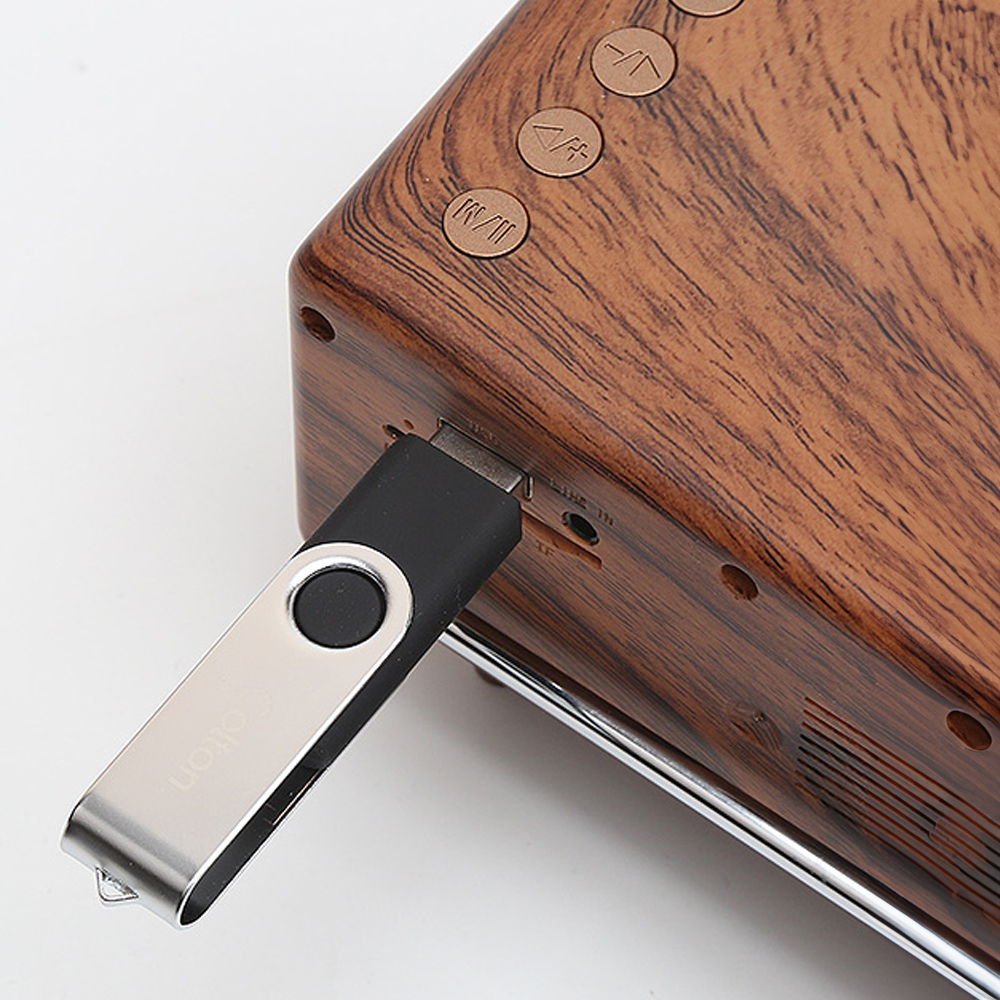 브리츠 휴대용 엔틱 레트로 스테레오 블루투스 스피커 V5.4 무드램프 라디오 USB AUX - 상세 이미지 5