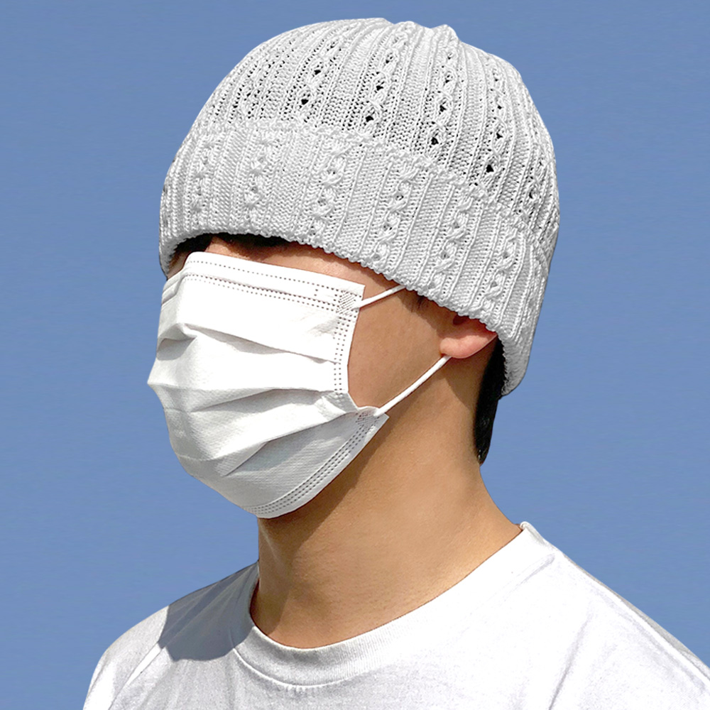 메이 여름 비니 망사 니트 모자 남자 여자 무지 봄 커플 골무 숏 - 상세 이미지 4
