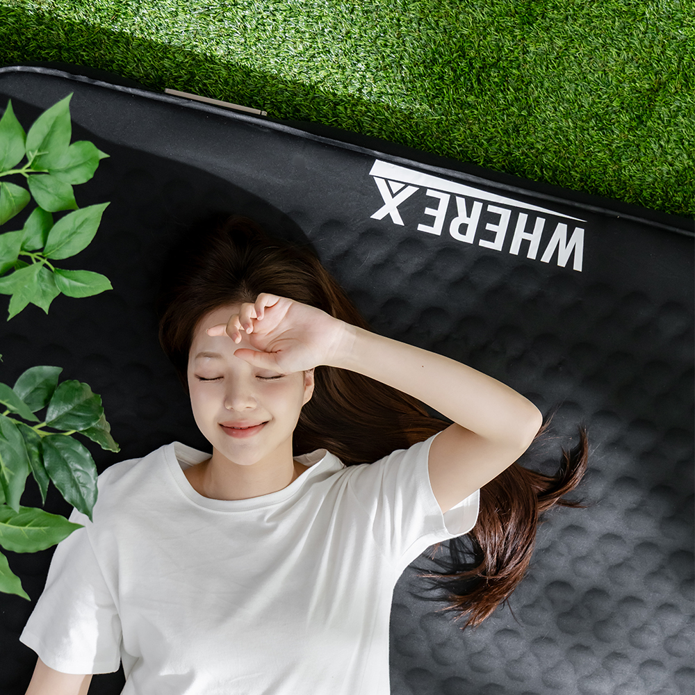 웨어엑스 에어컴팩트 자충매트 펌프 내장형 더블사이즈, 10cm, 블랙PRO - 상세 이미지 5