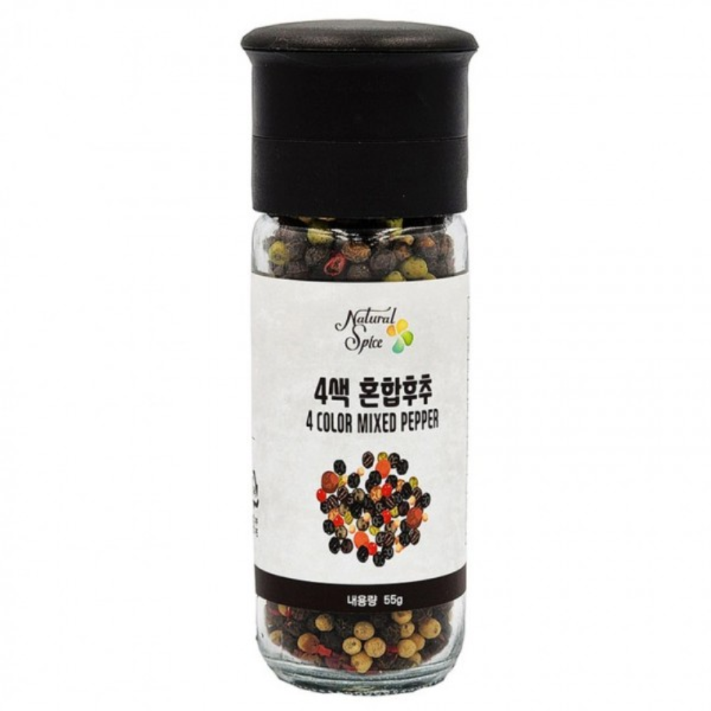 4색 혼합 페퍼믹스 55g 분쇄용 통페퍼 요리향신료 - 상품 이미지