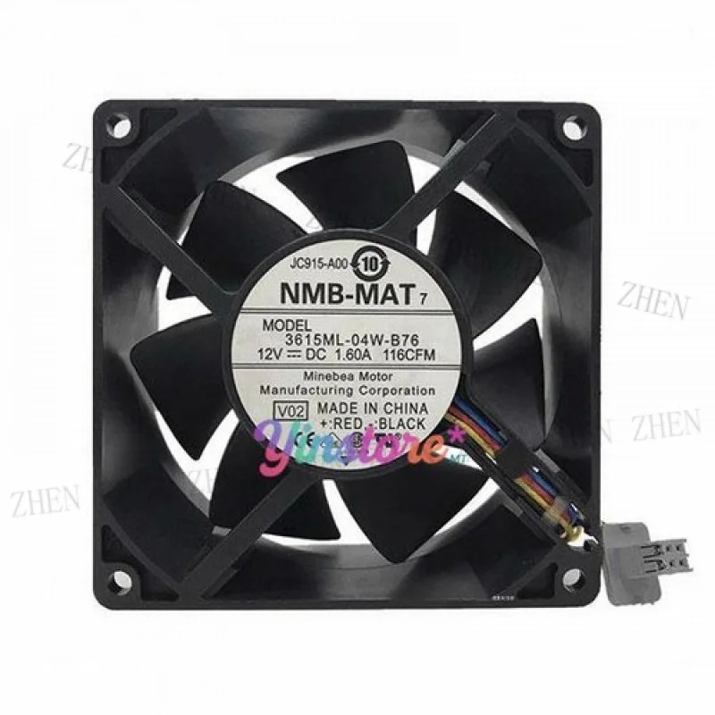 Y 3615ML-04W-B76 인버터 냉각팬 9038 12VDC 1.60A 9CM 4핀기능